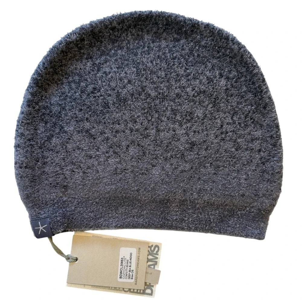 Barefoot Dreams Cozychic Lite Confetti Beanie‎ in Sea Blue - Indigo NWT!